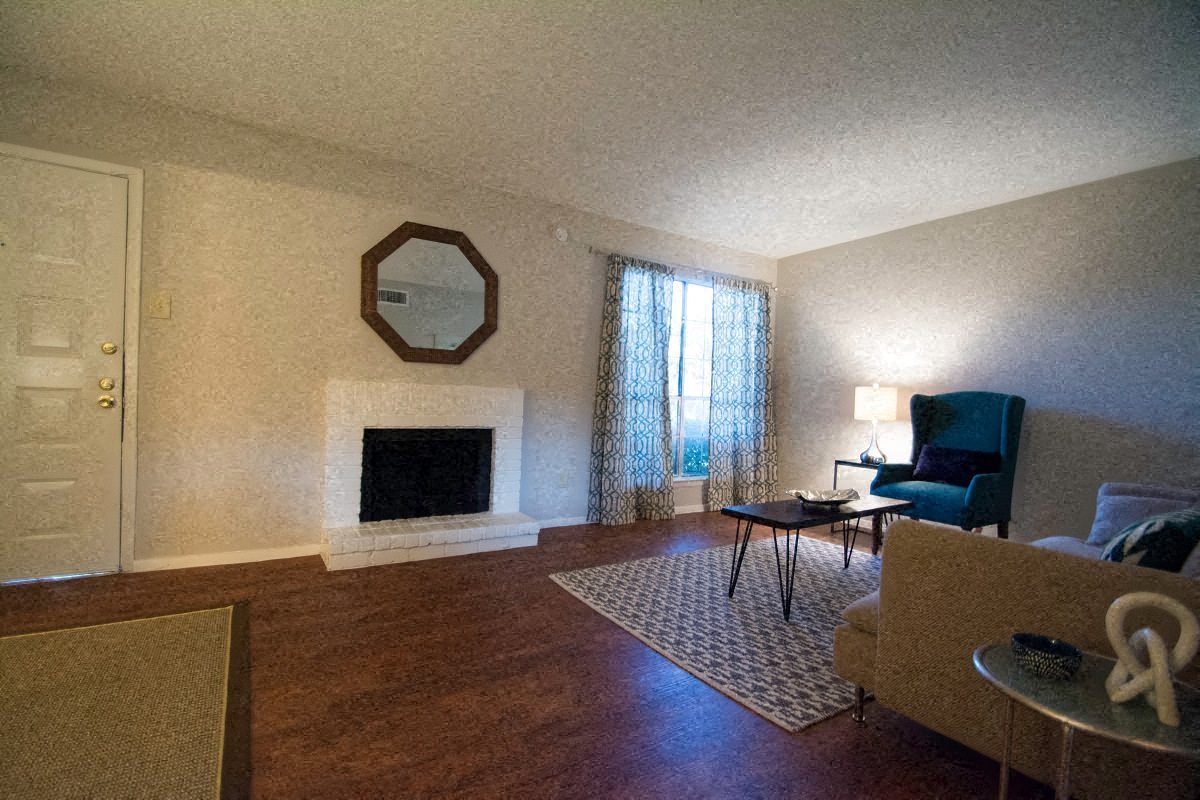 Living Room, Villas at Tenison Park, Dallas, Texas